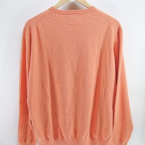 Pendleton Orange Mens V Neck Knit Pullover‎ Sweater Size Medium - Picture 5 of 7
